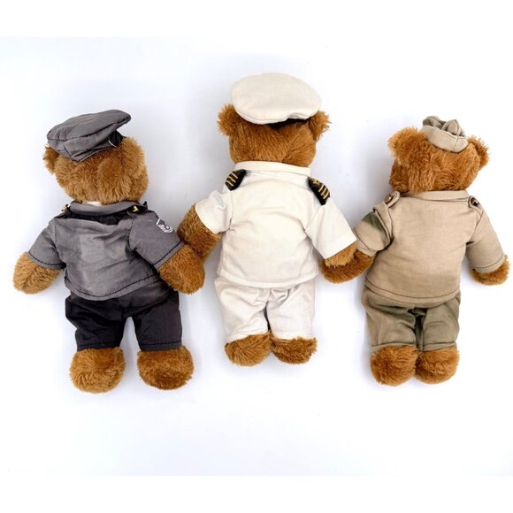 Plushland 2008 3-Piece Military Teddy Bear Set – Navy, Army & Air Force Uniforms - Picture 2 of 9